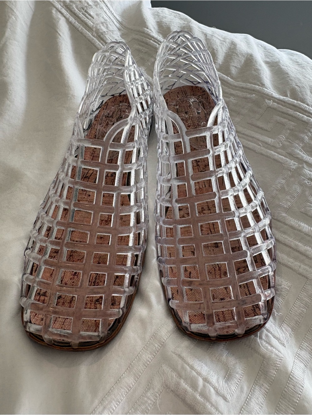 Clear Cage Jelly Flat Sandals for Women